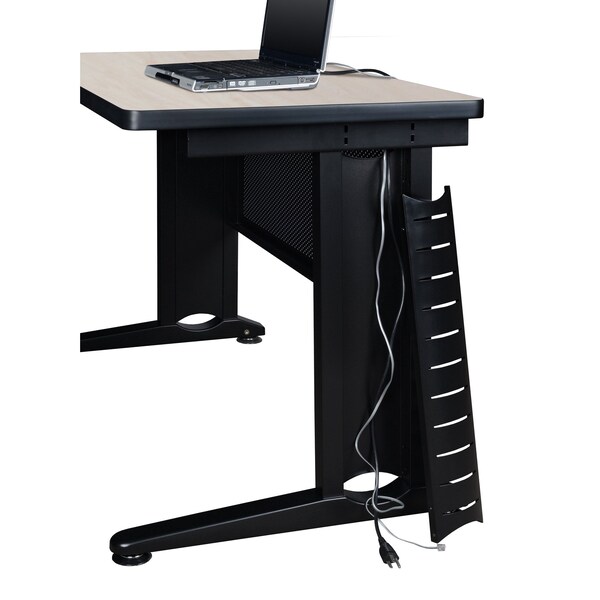 Fusion Benching Station Desks > Benching > Fusion Benching Systems, 58 D X 29 H, 48 W X Wood|Metal, Maple - MFB4858PL