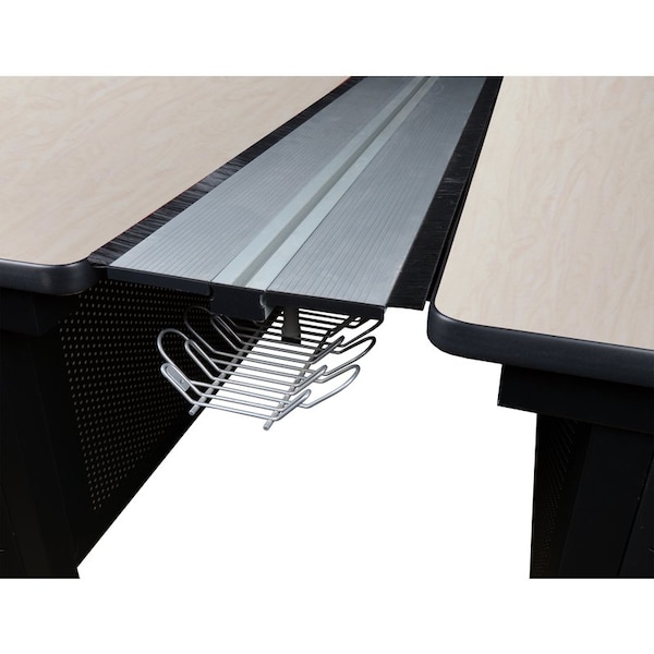 Fusion Benching Station Desks > Benching > Fusion Benching Systems, 58 D X 29 H, 48 W X Wood|Metal, Maple - MFB4858PL