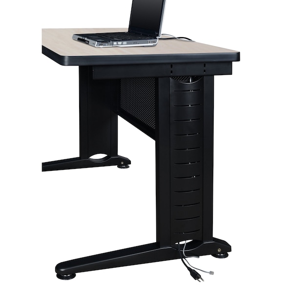 Fusion Benching Station Desks > Benching > Fusion Benching Systems, 58 D X 29 H, 48 W X Wood|Metal, Maple - MFB4858PL