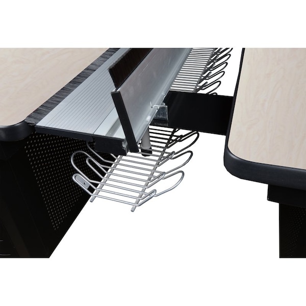 Fusion Benching Station Desks > Benching > Fusion Benching Systems, 58 D X 29 H, 48 W X Wood|Metal, Maple - MFB4858PL