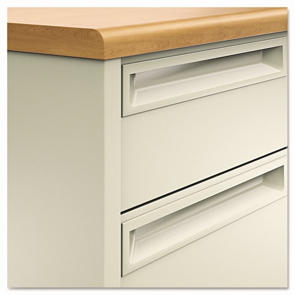 Hon Pedestal Desk Double Pedestal Desk, 36 in D X 29.5" H, 72" W X Metal, Harvest/Putty - H38180.C.L