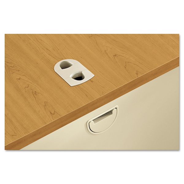 Hon Pedestal Desk Double Pedestal Desk, 36 in D X 29.5" H, 72" W X Metal, Harvest/Putty - H38180.C.L