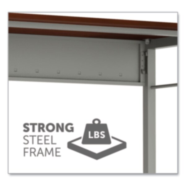 Linea Italia Desks, 23.63 in D X 29.5" H, 59.13" W X Steel, Cherry - LITTR742CH