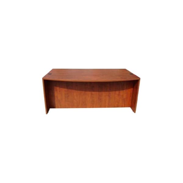 Boss Desk Shell Bow Front Desk Shell, Mahogany, 71"Wx36/41, 71" W X - N189-M