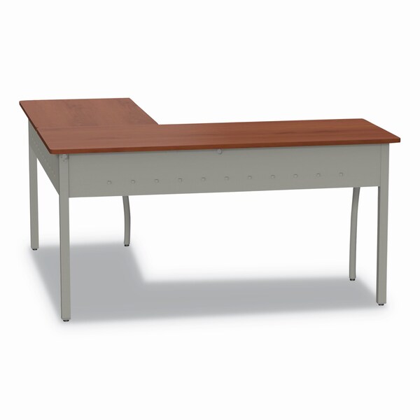 Linea Italia L Shaped Desk Desks, 59.13 in D X 29.5" H, 59.13" W X Steel, Cherry - LITTR737CH