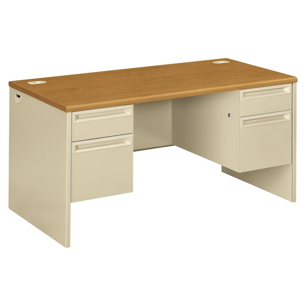 Hon Pedestal Desk Double Pedestal Desk, 30 in D X 29-1/2 in H, 60" W X - H38155.C.L