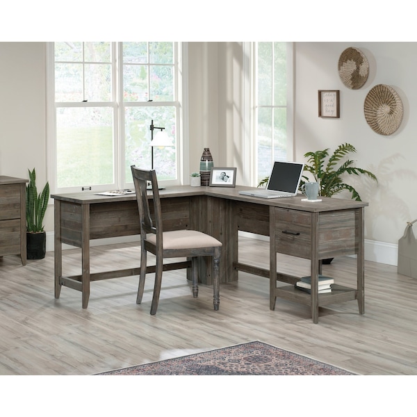 Sauder L-Desk, 66.46 in D X 29.02 in H, 58.66 in W X Engineered wood - 429319