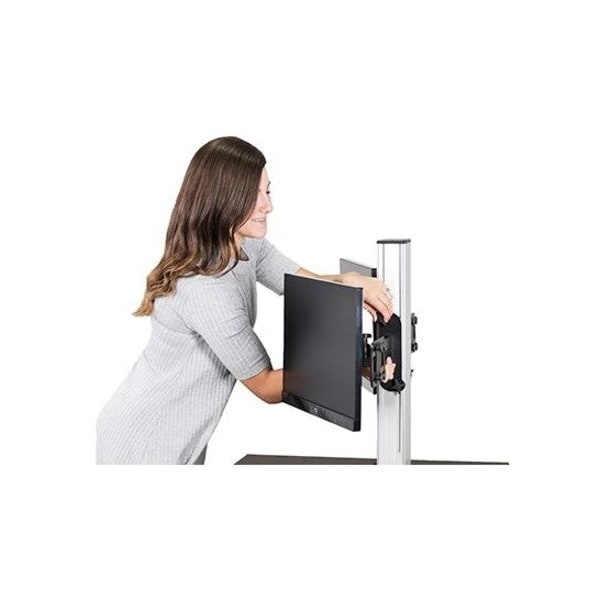 Victor Technology Standing Desk Electric Triple Monitor Standing Desk, 23" D X 28" W X - DC475