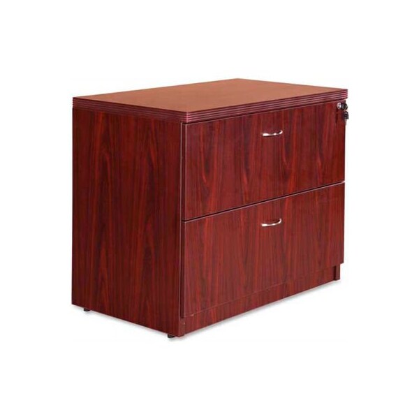 Lorell Lorell Lateral File Cabinet - 35.5" x 22" x 30" - Mahogany - Chateau Series - 34312