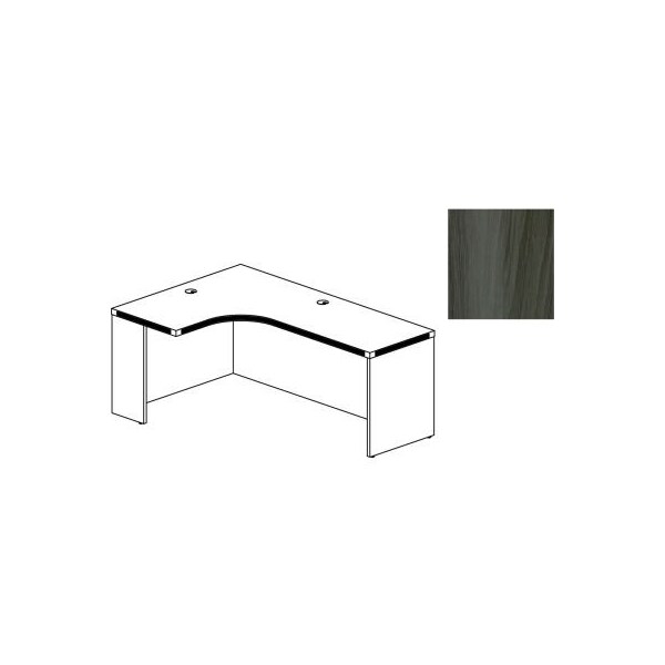 Safco Safco Aberdeen 72"W Left Extended Corner Table 72"W x 48"D x 24"H Gray Steel - AEC72LLGS