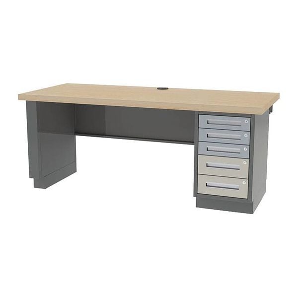 Greene Manufacturing Pre Engineered Work Stations Workstation, 30" D X 29-3/4" H, 84" W X Hardwood, Maple - DT-7AS