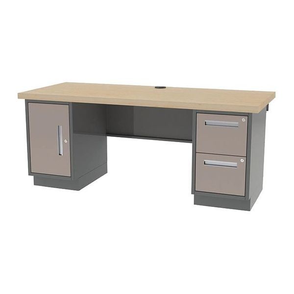 Greene Manufacturing Pre Engineered Work Stations Work Station, 8 ft. Lab Height, 30" D X 35-3/4" H, 96" W X Hardwood - DTL-8JF
