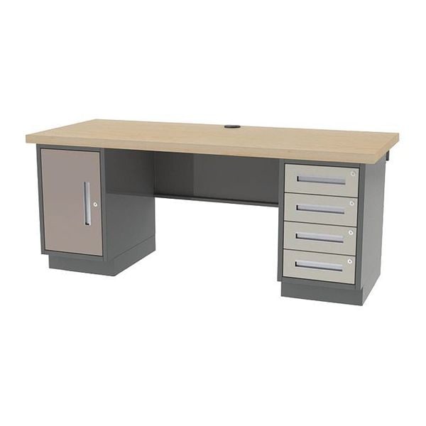 Greene Manufacturing Pre Engineered Work Stations Work Station, 6 ft. Lab Height, 30" D X 35-3/4" H, 72" W X Hardwood - DTL-6JD