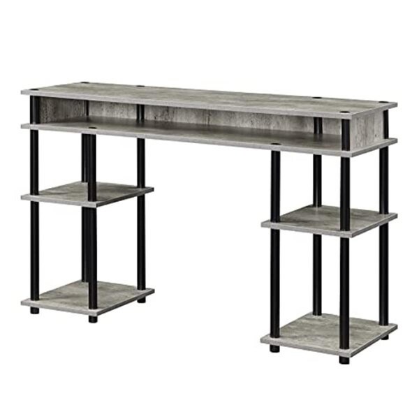 Convenience Concepts Designs2Go No Tools Student Desk with Shelves, Multi Color - HI2194715