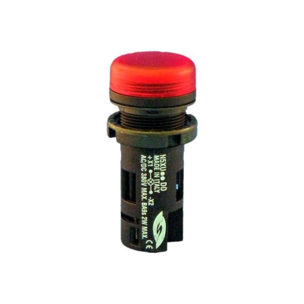 Springer Controls Co Springer Controls, Luz piloto de 22 mm, Unibloc, Voltaje completo (máx. 250v), rojo, bombilla no incluida. - N5XURDD0