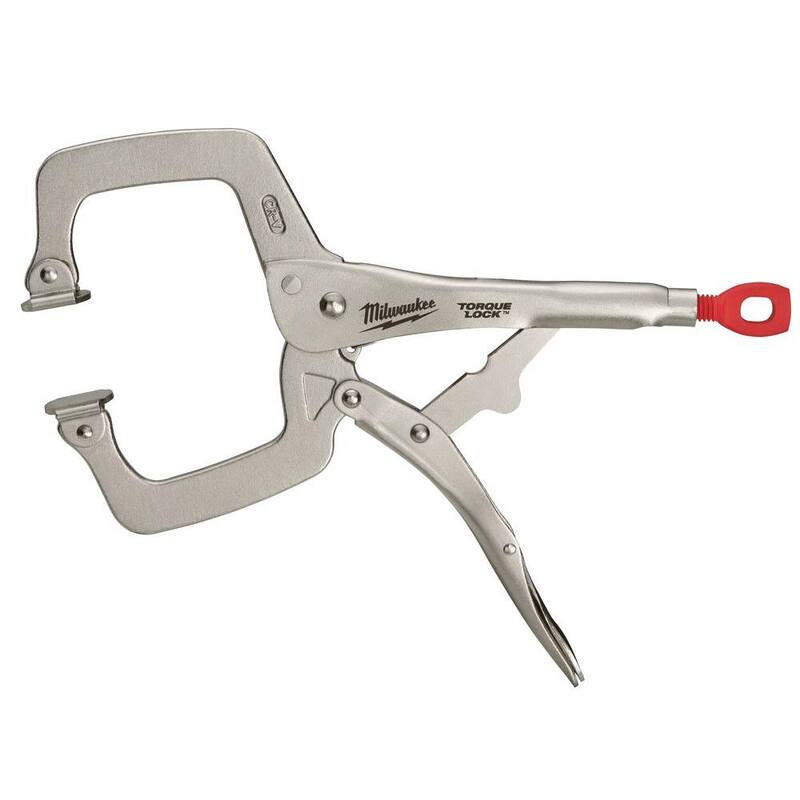 Milwaukee 11 pulgadas Torque Lock Locking C-Clamp con mordazas giratorias - 48-22-3521