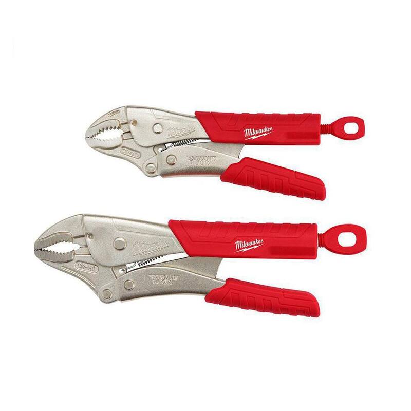 Juego de alicates de bloqueo de mandíbula curva Milwaukee Torque Lock (2 piezas) - 48-22-3402