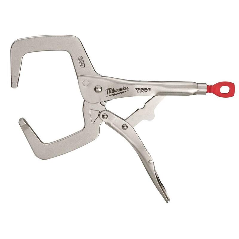 Milwaukee 11 in. Torque Lock Locking C-Clamp con Mandíbulas Regulares - 48-22-3531