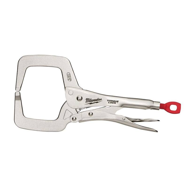 Milwaukee 11 in. Torque Lock Locking C-Clamp con Mandíbulas Regulares - 48-22-3531