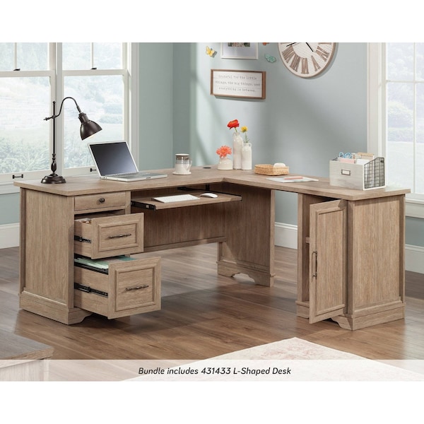 Sauder Rollingwood L Desk Hutch Ste Bo A3 - 443703