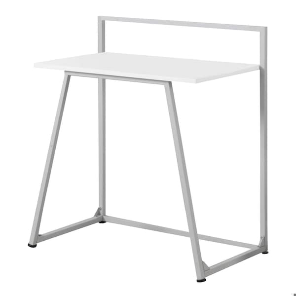 Homeroots 34 in. White MDF & White Metal Computer Desk - 333374