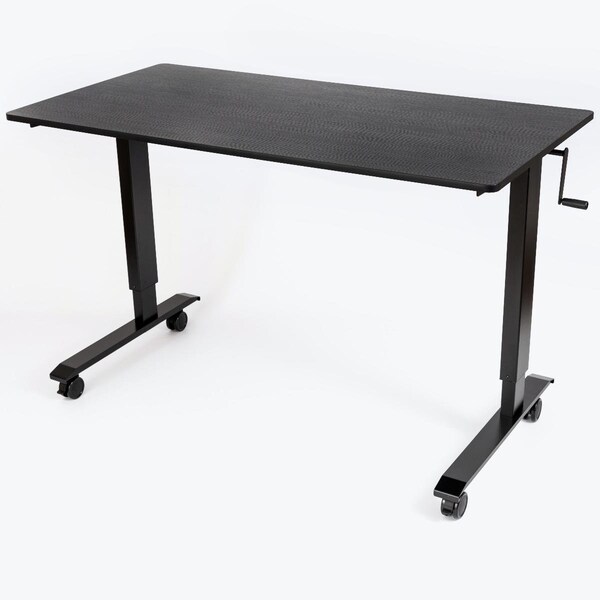 Fine-Line STANDCF60-BK-BO 60 in. High Speed Crank Adjustable Stand Up Desk, Black - FI3035337