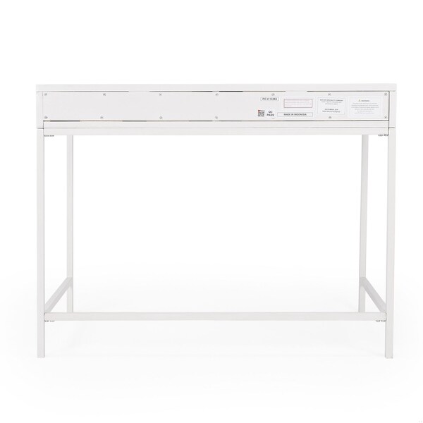 Homeroots 30.5 x 40 x 22 in. Modern Glossy White Desk - 389450