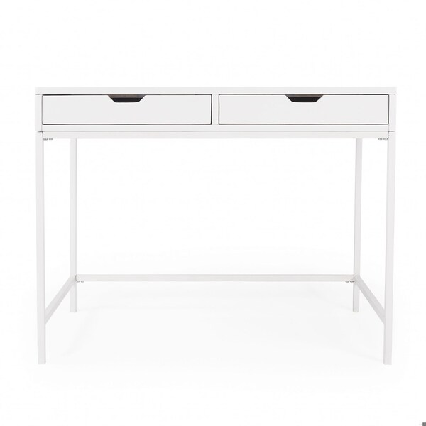 Homeroots 30.5 x 40 x 22 in. Modern Glossy White Desk - 389450
