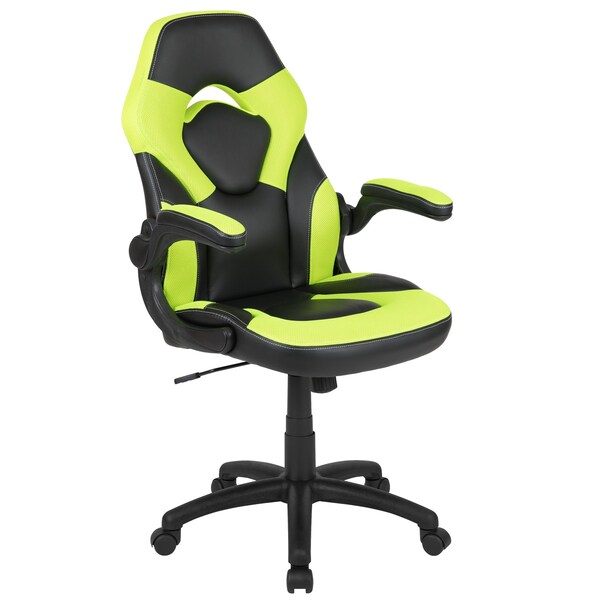 Flash Furniture Black Gaming Desk and Chair Set with Cup Holder - BLN-X10D1904L-GN-GG