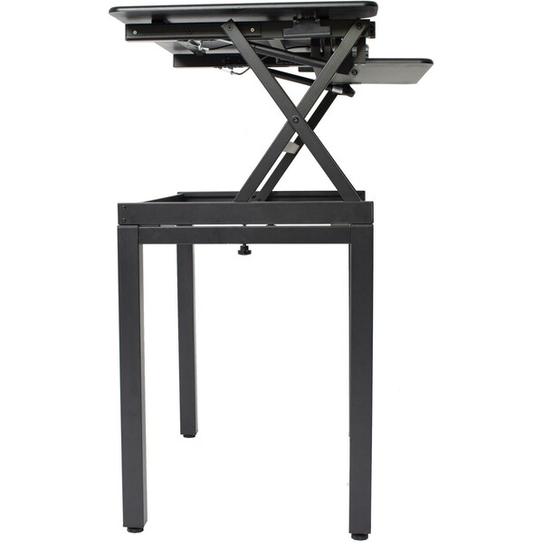 Lorell Multipurpose Stand Adjustable Desk Riser Floor Stand, 22.8 in D X 29 in H, 36 in W X Steel, Black - 82015