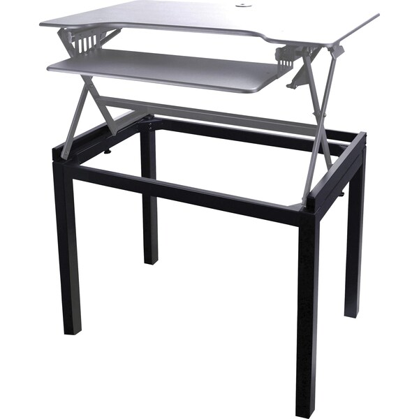 Lorell Multipurpose Stand Adjustable Desk Riser Floor Stand, 22.8 in D X 29 in H, 36 in W X Steel, Black - 82015
