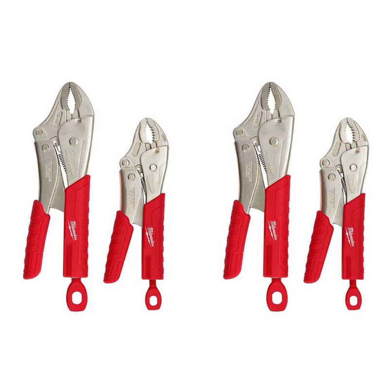 Juego de alicates bloqueables de mandíbula curva Milwaukee Torque Lock (4 piezas) - 48-22-3402