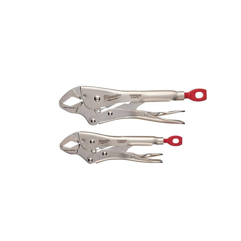 Set de pinzas de bloqueo de torsión Curve Torque Lock de 7 pulgadas y 10 pulgadas de Milwaukee (juego de 2 piezas) - 48-22-3702