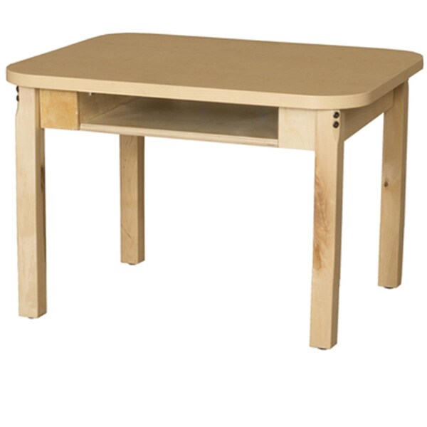 Wood Designs 18 x 30 in. Mobile Synergy High Pressure Laminate Desk With Hardwood Legs- 16 in. - HPL1830DSKC16C6