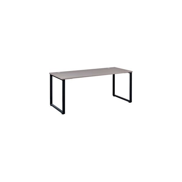 Hirsh Industries Interion Open Plan Office Desk - 72"W x 30"D x 29"H - Gray Top with Black Legs - 695599