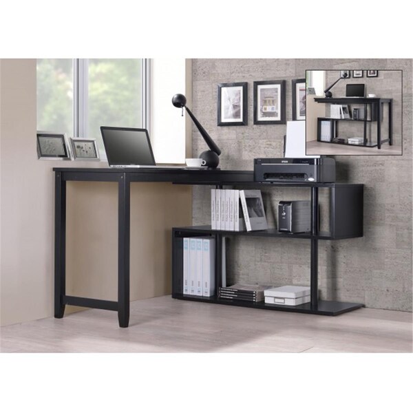 International Caravan Virginia II Swing Out Desk, Black - DF-104-DBK