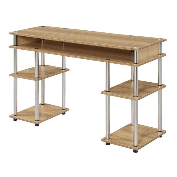 Convenience Concepts Designs 2Go No Tools Student Desk, Oak - HI2539723