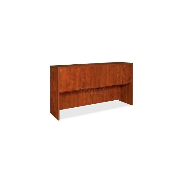 Sp Richards Lorell Hutch With Doors - 66"W x 15"D x 36"H - Cherry - Essentials Series - LLR69417