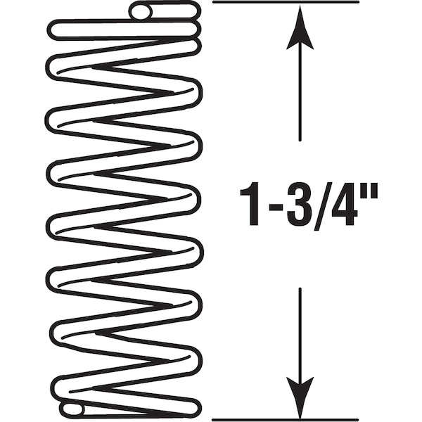 Prime-Line Compression Spring, 7 in. x 1-3/4 in. x 0.020 in. Wire Diameter, PK4 - SP 9704