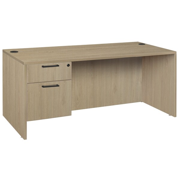 Regency Legacy 66 x 30 in. Executive Desk with Single Pedestal Drawer Unit- Noble Oak - LSP6630NO