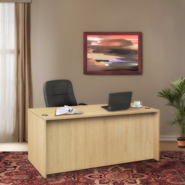 Regency Legacy 66 x 30 in. Executive Desk with Single Pedestal Drawer Unit- Noble Oak - LSP6630NO