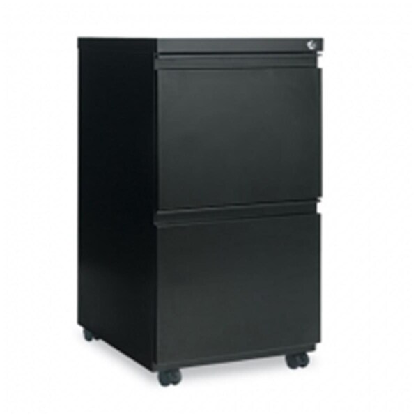 Fine-Line 14.87 x 19.12 in. Two-Drawer Metal Pedestal File with Full-Length Pull - Black - FI1625913