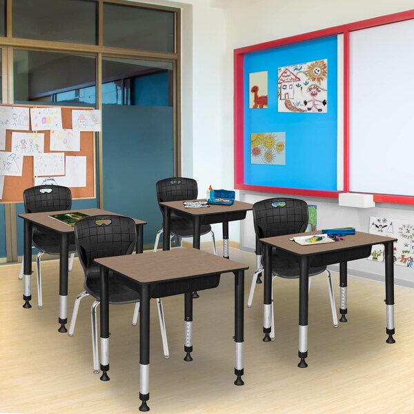 Regency Adjustable Height Classroom School Desk W/ Book Storage, 26 in W X Metal, Plastic, Laminate - RSDBX18526NO