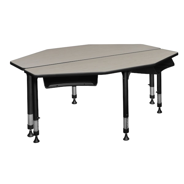 Regency Classroom Desk Desks > School Desks > I-Promise Desks, 24 D X 23-34 H, 60 W X Wood|Metal, Maple - IP2SD2BX6024PL