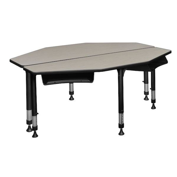Regency Classroom Desk Desks > School Desks > I-Promise Desks, 24 D X 23-34 H, 60 W X Wood|Metal, Maple - IP2SD2BX6024PL