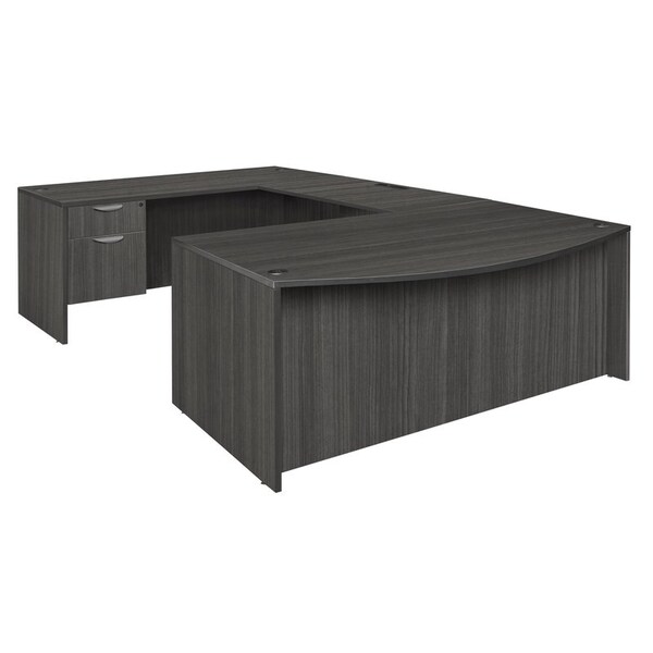 Regency Legacy U-Desks, 106 D X 29 H, 71 W X Wood, Ash Grey - LUDBF7135AG