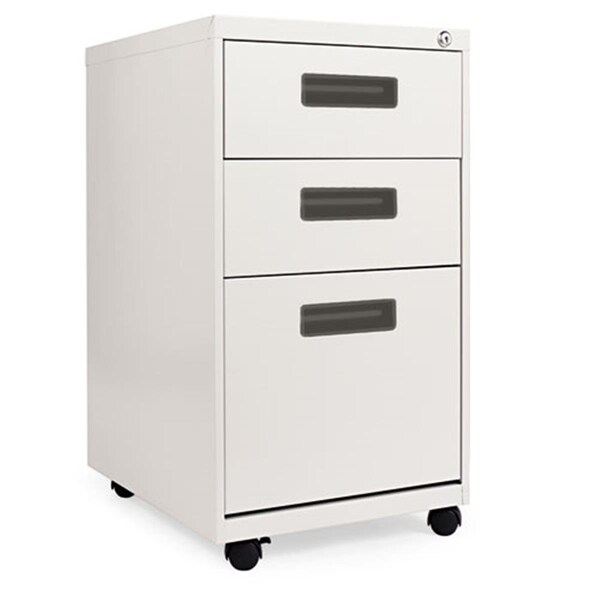 Fine-Line 27.75 x 14.87 x 19.12 in. Three-Drawer Metal Pedestal File - Light Gray - FI3215585