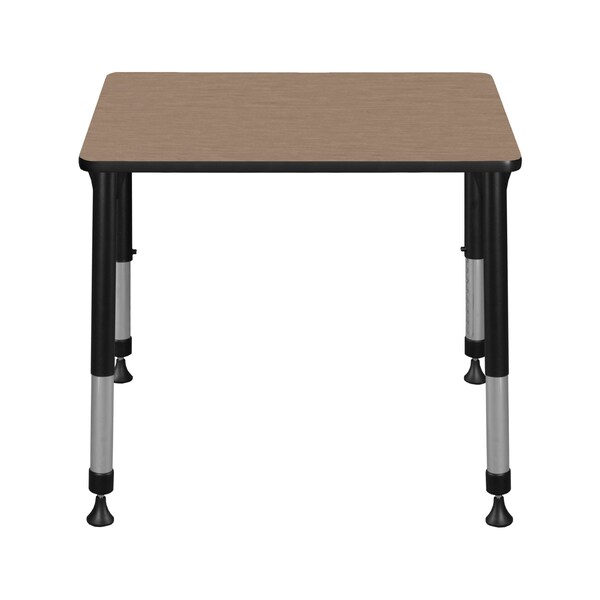 Regency Adjustable Height Classroom School Desk, 26 in W X Wood, Metal, Noble Oak - RSD18526NO