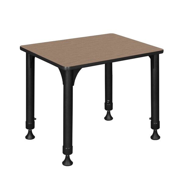 Regency Adjustable Height Classroom School Desk, 26 in W X Wood, Metal, Noble Oak - RSD18526NO