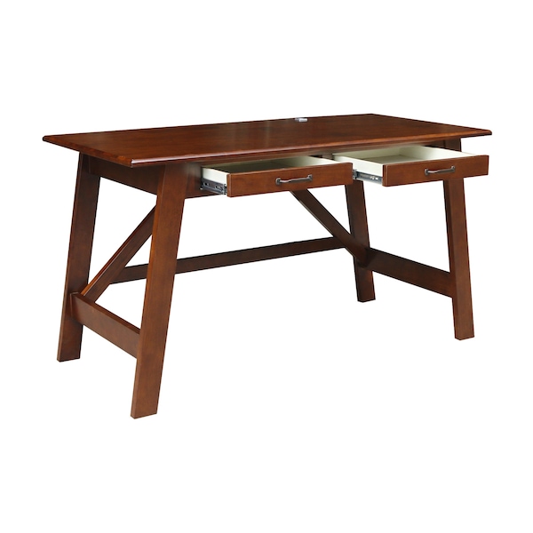 International Concepts Serendipity Desk with 2 Drawers, Espresso - OF581-69